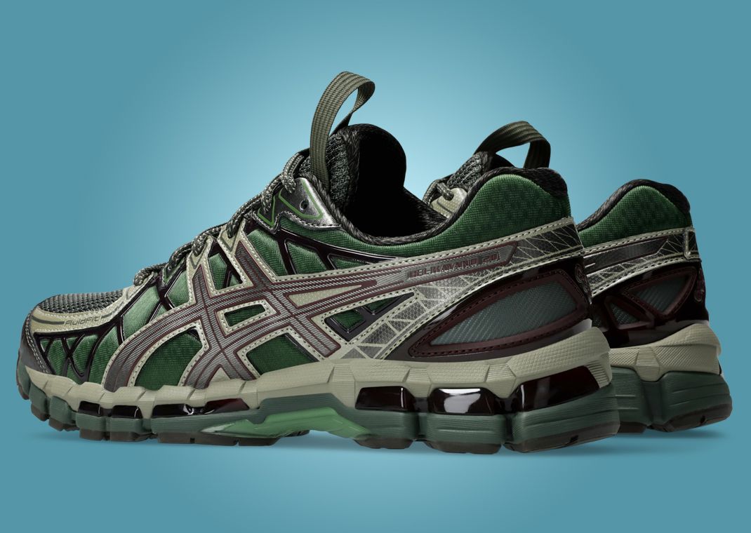 Kiko Kostadinov x Asics UB10-S Gel Kayano 20 Moss Gunmetal Heel Angle