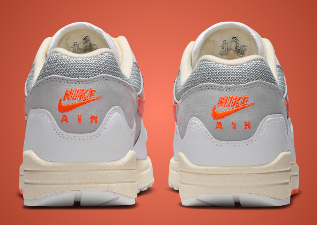 Patta x Nike Air Max 1 White Hyper Crimson - Back