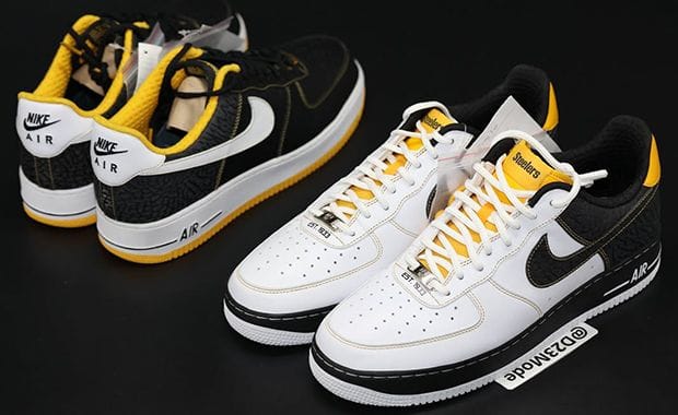 Nike Made Mike Tomlin Two Pittsburgh Steelers Nike Air Force 1 Low PEs