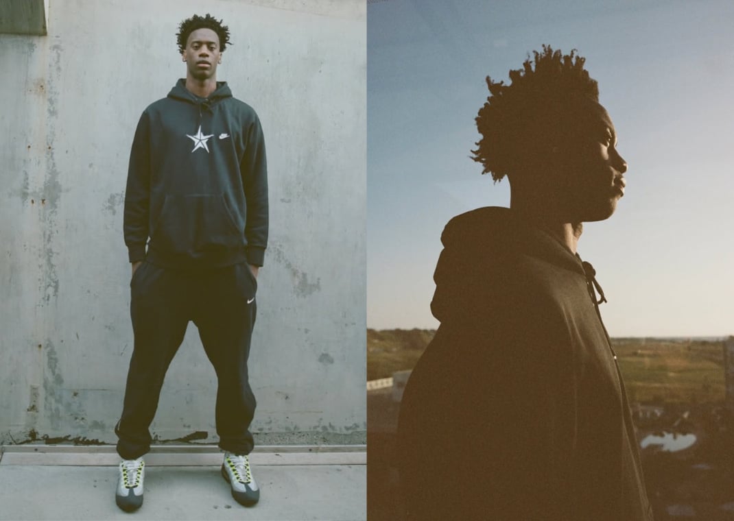 AJ Dybansta wearing his new logo