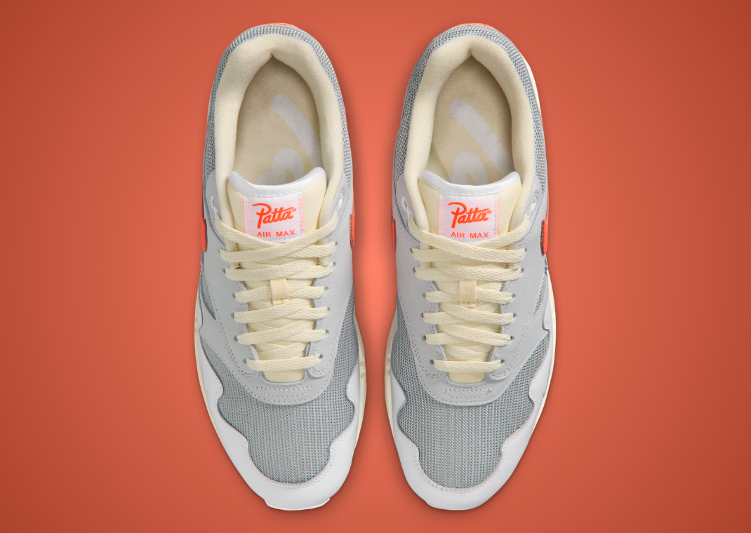 Patta x Nike Air Max 1 White Hyper Crimson - Top