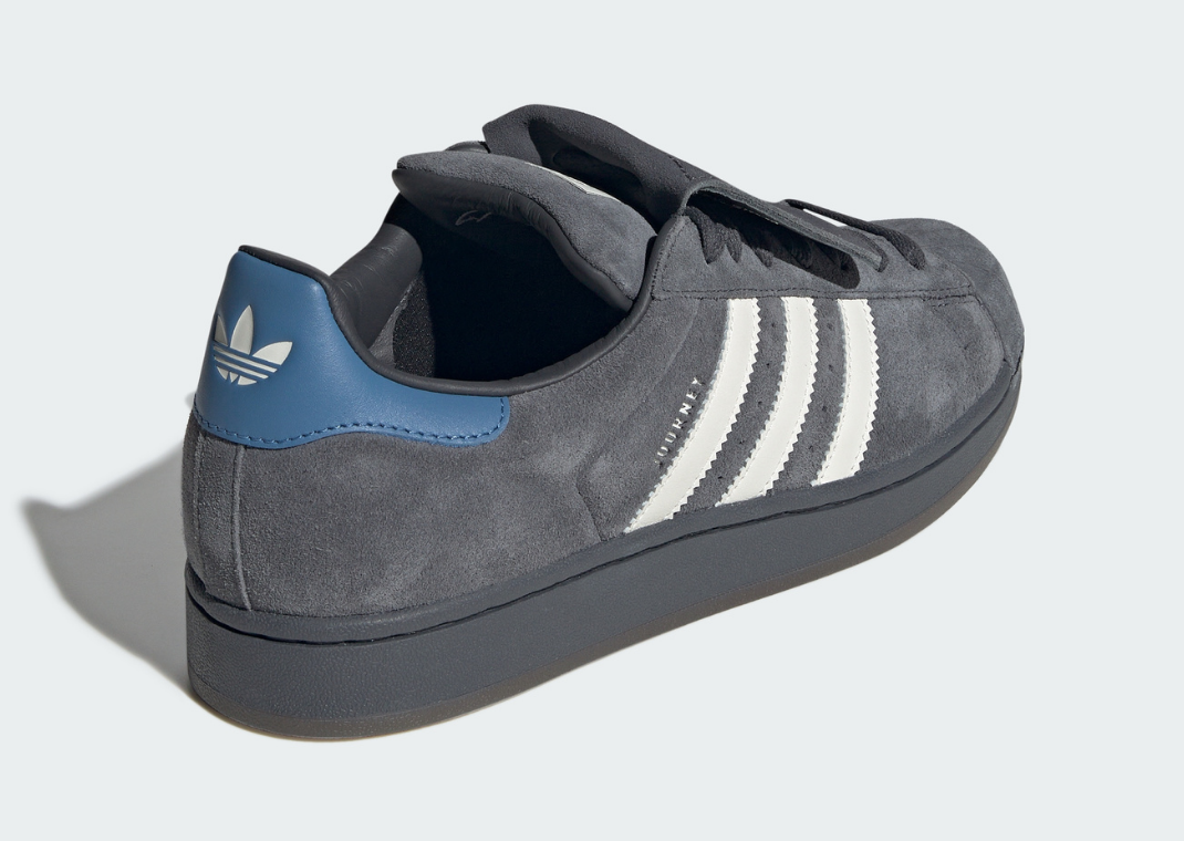 atmos x Pointless Journey x adidas Superstar Dark Grey - Heel Angle