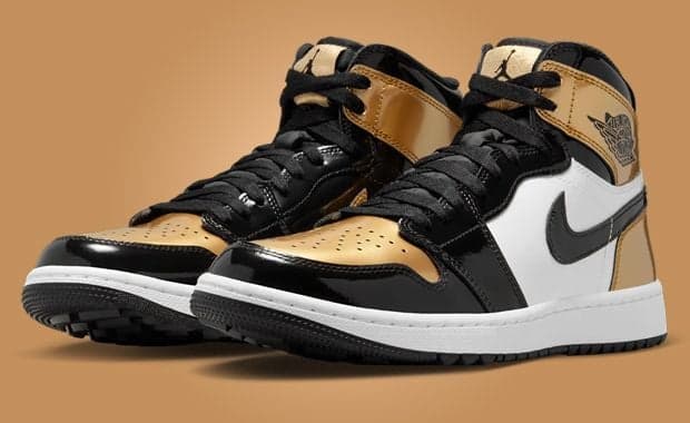 Air Jordan 1 High Golf Black Metallic Gold