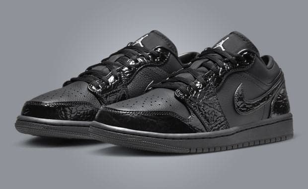 Air Jordan 1 Low SE Patent Elephant Black (W)