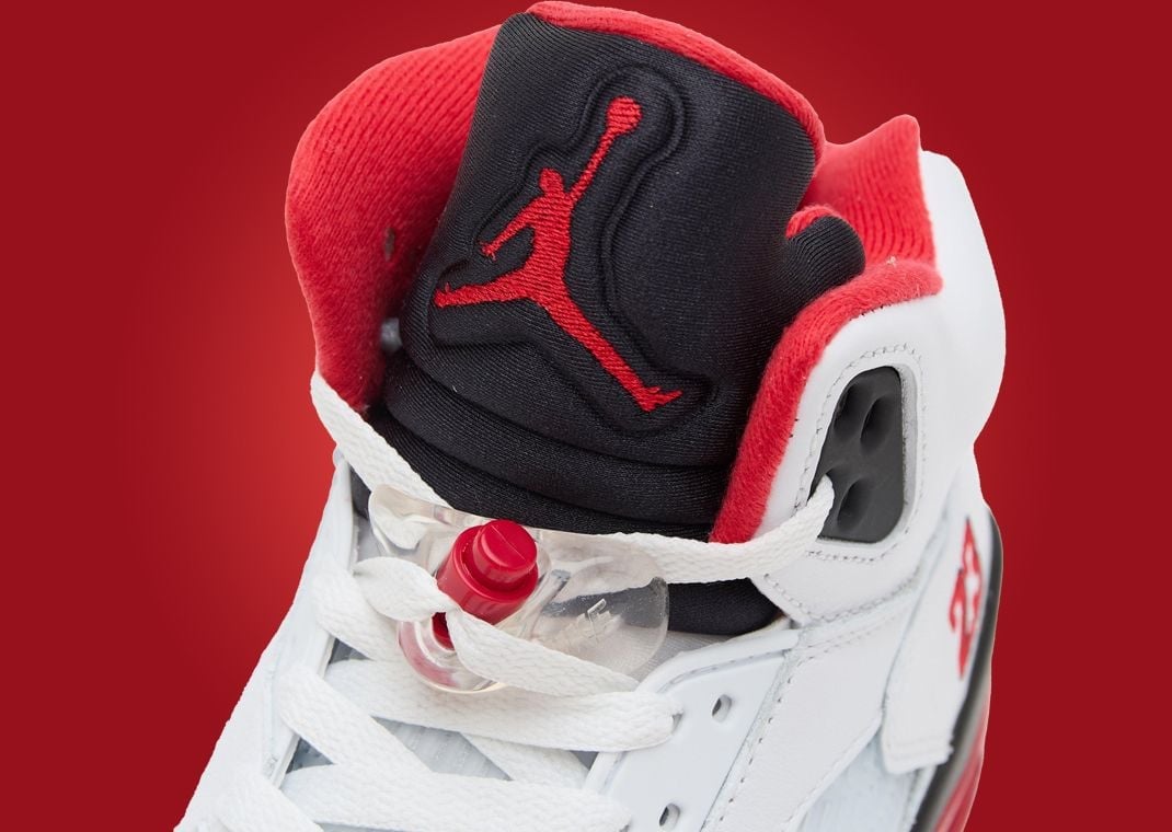 Air Jordan 5 Retro Fire Red Black Tongue
