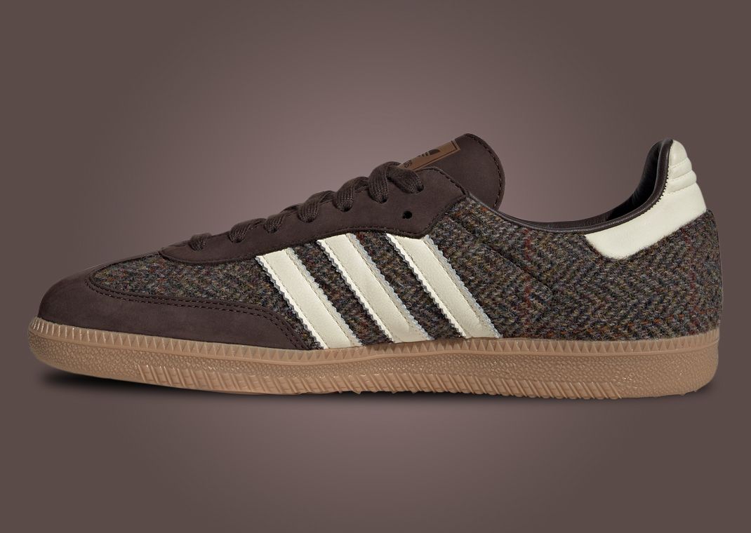 adidas Samba OG Tweed Dark Brown Medial