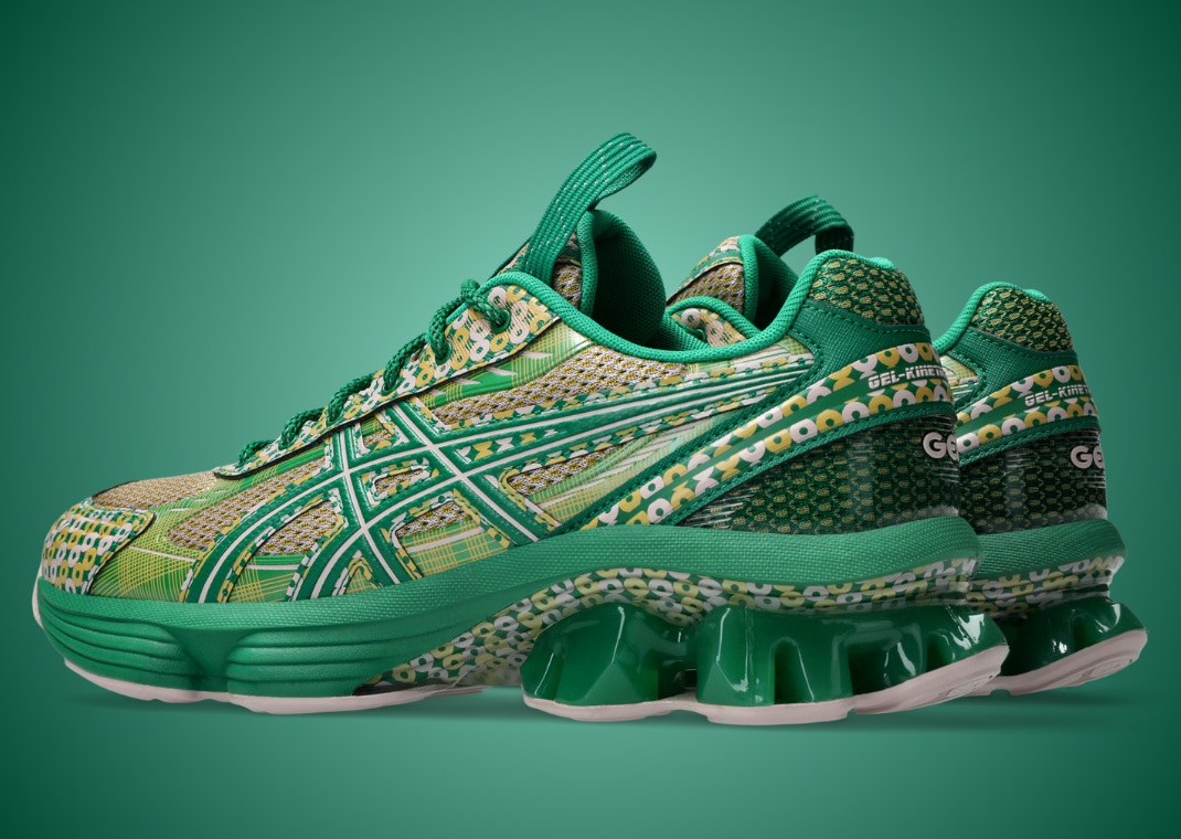 Kiko Kostadinov x Asics US7-S Gel-Kinetic Fluent Green - Heel Angle
