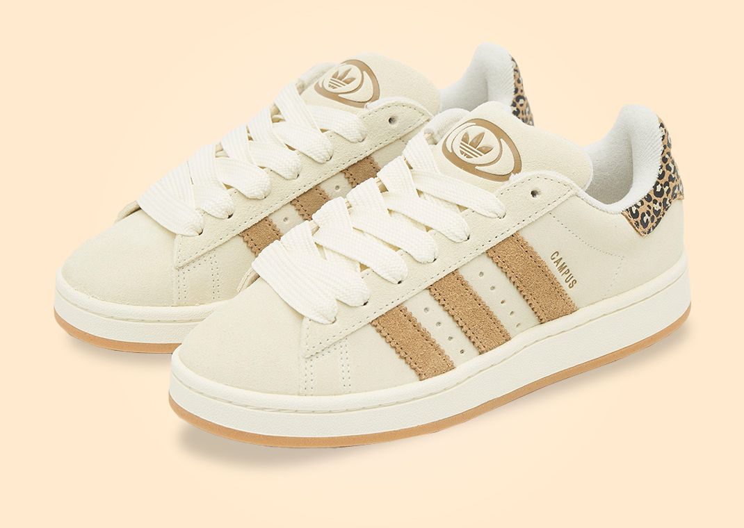 adidas Campus 00s Leopard Print Cream Tan (W) Angle