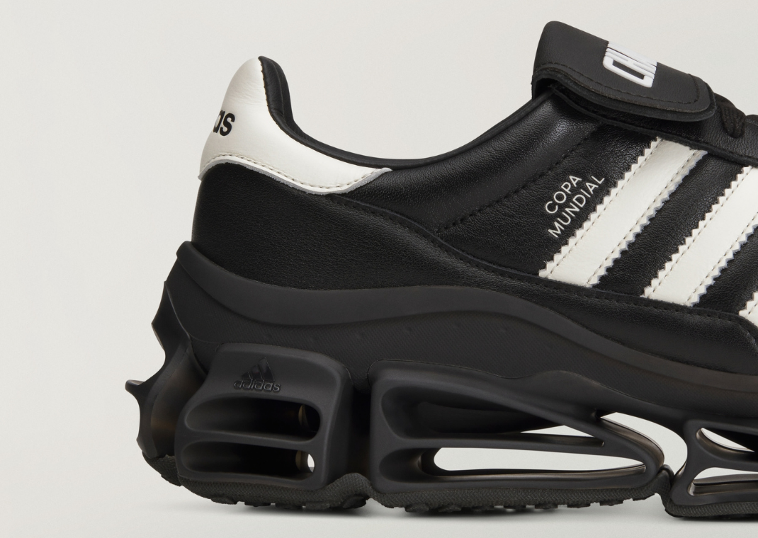 Willy Chavarria x adidas Copa Mundial Megaride Black White - Heel Detail