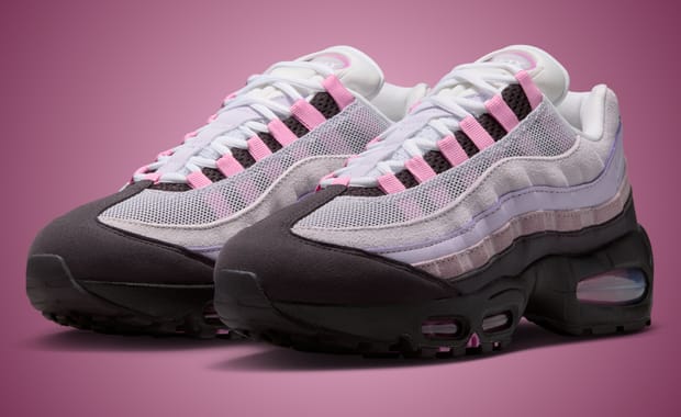The Nike Air Max 95 Burgundy Ash is a Women’s Exclusive in Soft Pink and Purple Accents