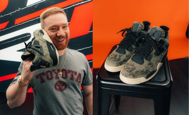 NASCAR Driver Tyler Reddick Shows Off Snakeskin Air Jordan 4 PE