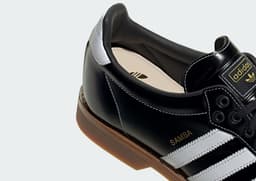 adidas Samba Bowling Black White - Heel Detail