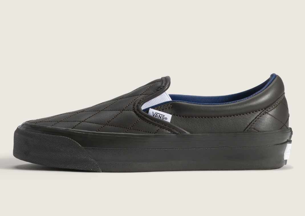 Vans Premium Classic Slip-On Quilted Faded Black - Lateral