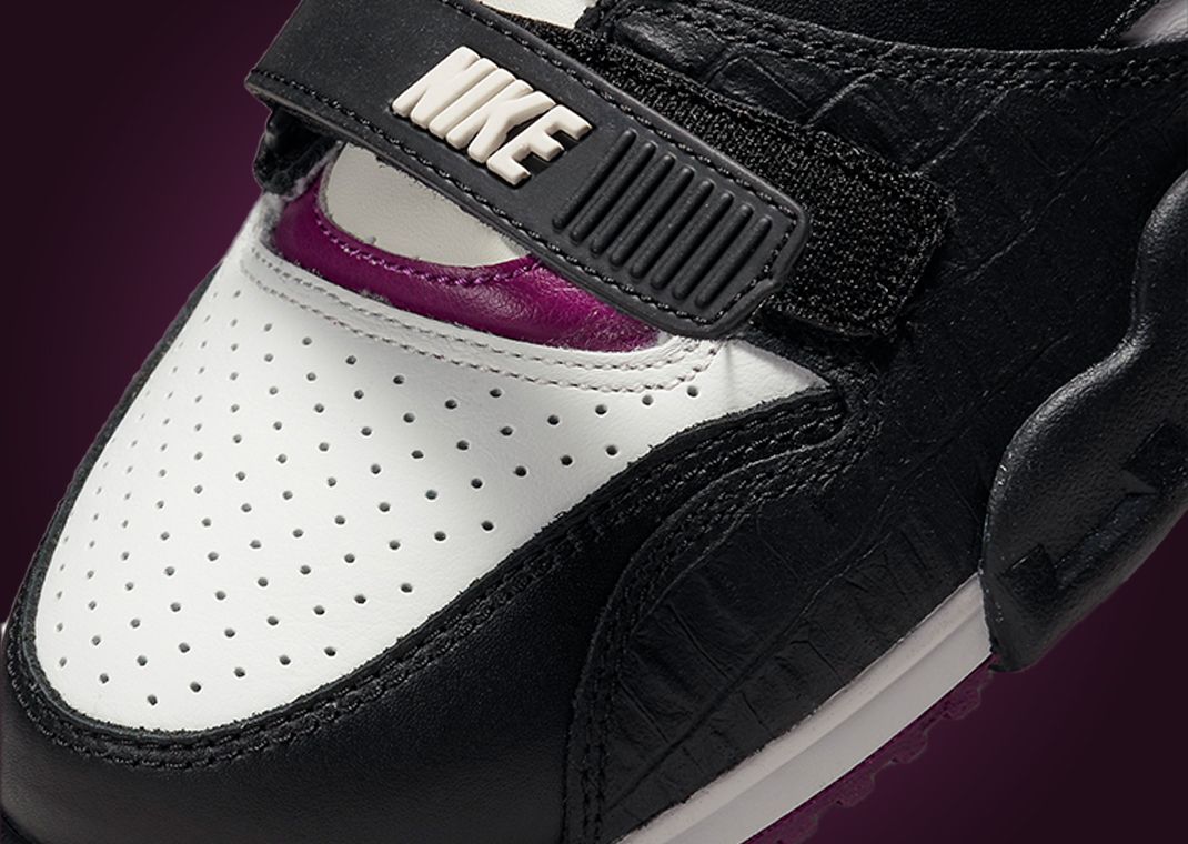 nike air trainer white black purple