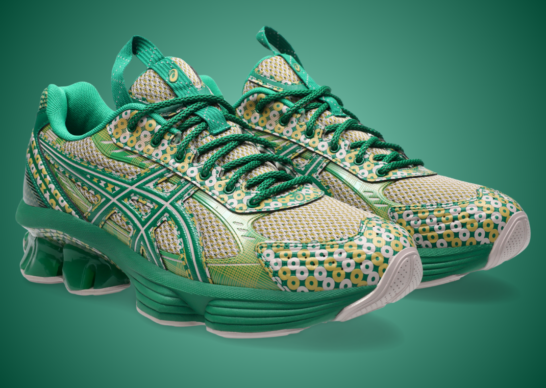 Kiko Kostadinov x Asics US7-S Gel-Kinetic Fluent Green - Angle