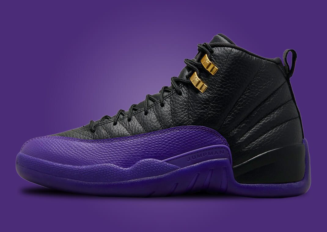 purple and black 12s footlocker