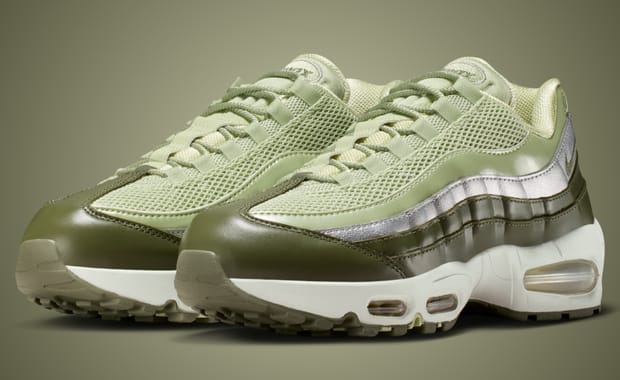 Nike’s Women’s Exclusive Air Max 95 SE Pack Adds a Green and Silver Leather Colorway