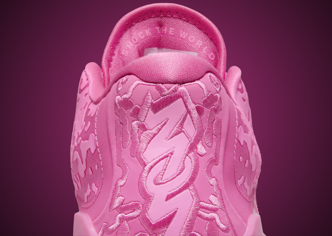 Jordan Zion 3 Pink Lotus Heel Detail