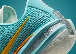 Dylan Harper x Titan x Nike GT Cut 1 Bleached Aqua heel