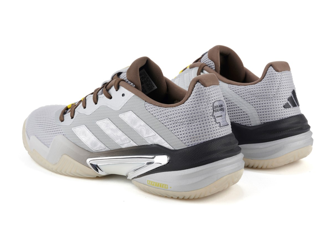 Brain Dead x adidas Barricade 13 Silver - Angle