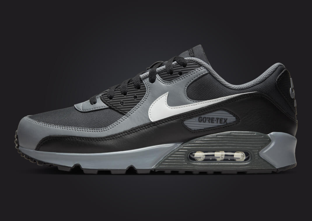 Nike Air Max 90 Gore-Tex Dark Smoke Grey Black Lateral