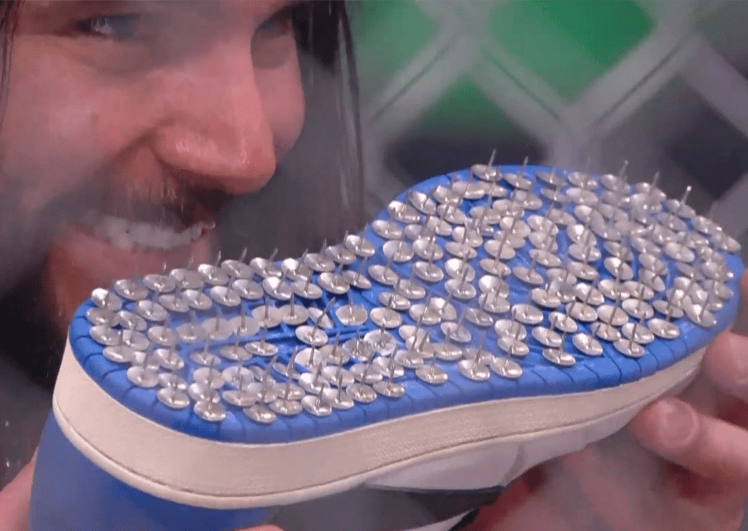 The Young Bucks' thumbtack-covered Travis Scott x fragment design x Air Jordan 1 Retro High OG
