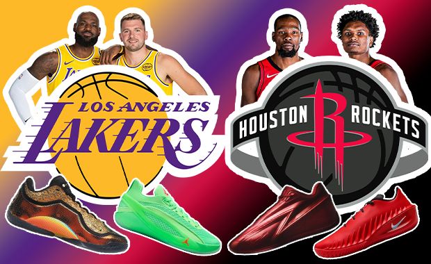 Sneaker Rivals: Los Angeles Lakers versus Houston Rockets