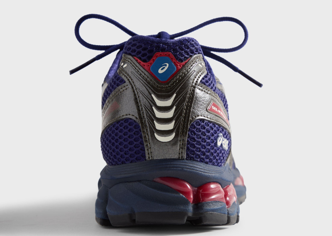 Kith x Marvel vs. Capcom x Asics Gel-Kayano 12.1 Captain America vs. Guile Heel Detail
