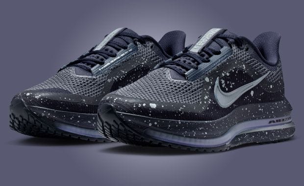 Cave Purple Nike Pegasus Premium adds Starry Night Vibe with Silver Paint Splatter