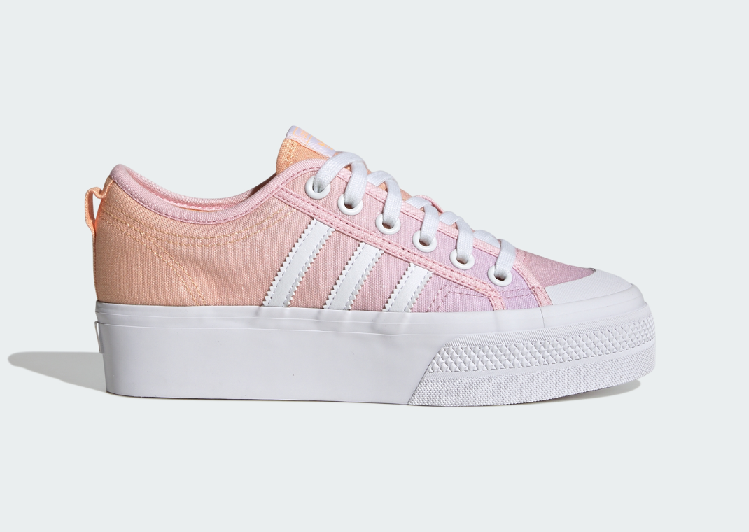 adidas Nizza Platform Clear Pink Lateral