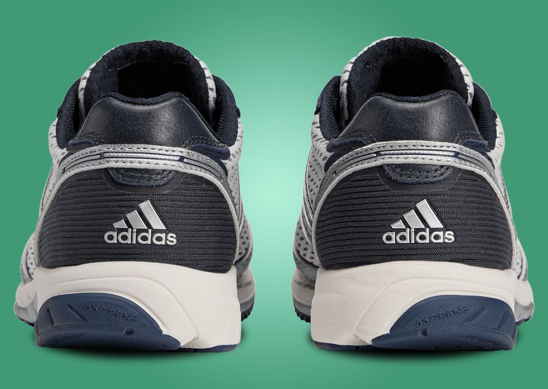Sporty & Rich x adidas Adizero Adios Cloud White Collegiate Navy Heel