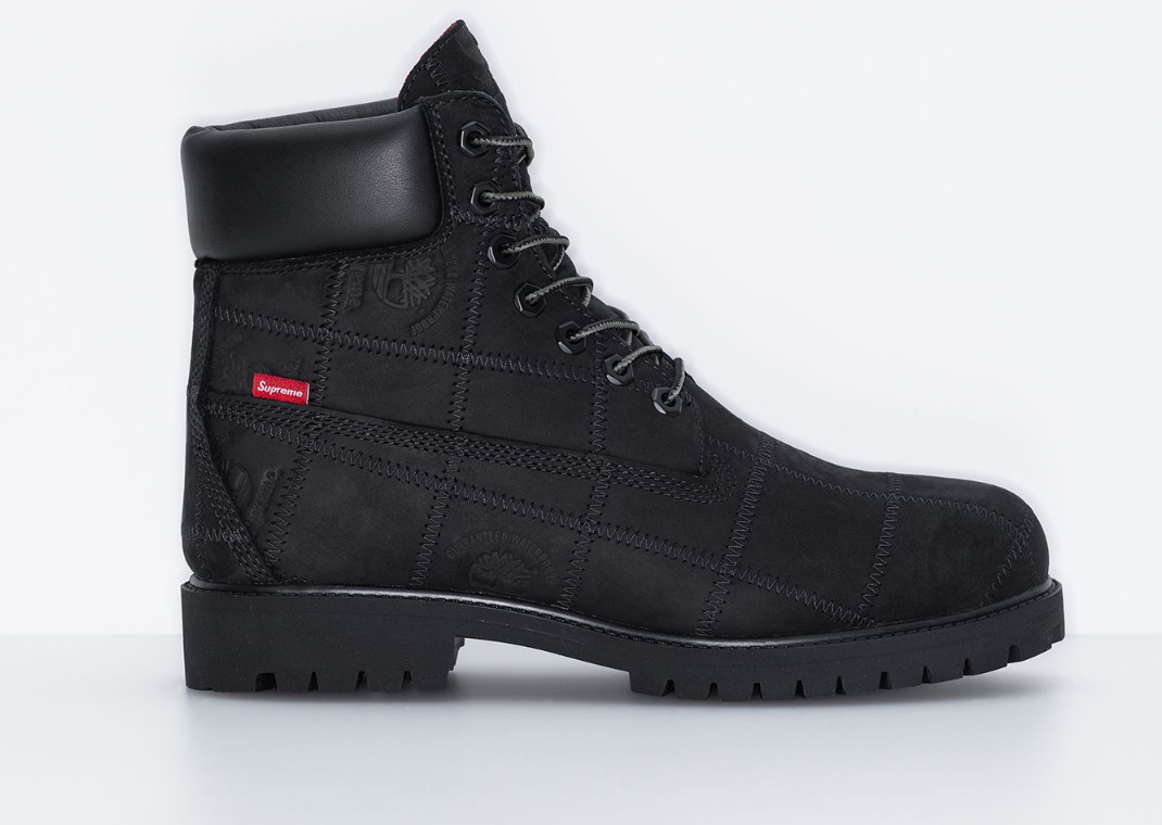 Supreme x Timberland 6-Inch Premium Waterproof Boot Black - Lateral