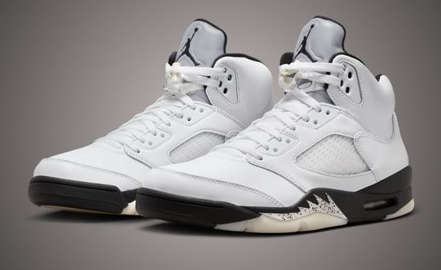 Air Jordan 5 Retro White Metallic Black