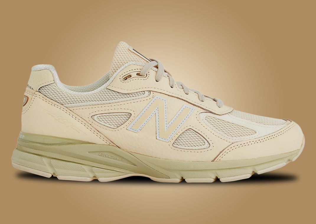 New Balance 990v4 Made in USA Macadamia Nut Lateral