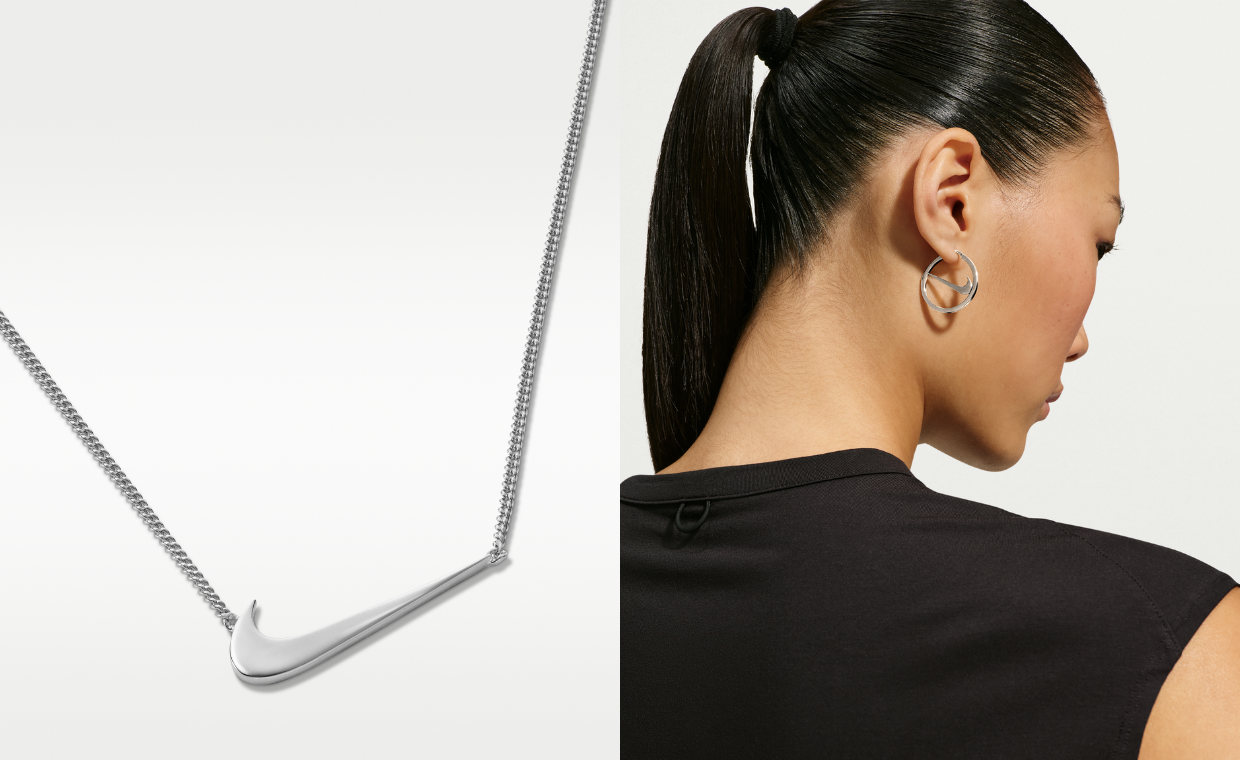 Bigger the Hoops, Bigger the Hype: Nike is Dropping Circled Swoosh Hoop Earrings and Necklaces