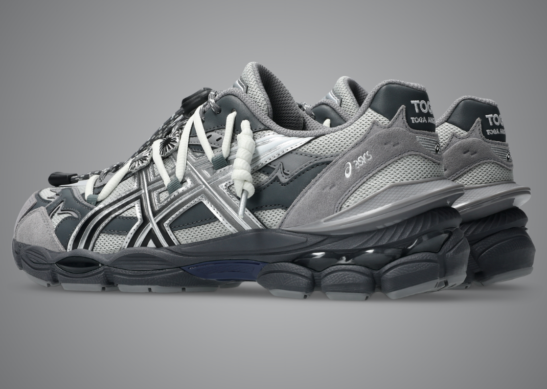 Toga Archives x Asics Gel-Cumulus 16 Grey Silver - Back Angle