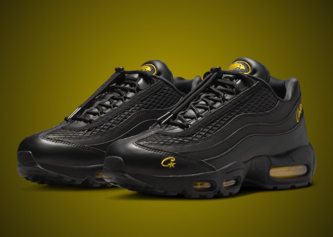 Nike air max 95 black and tour yellow hotsell