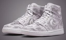 The Women’s Exclusive Swarovski x Air Jordan 1 Retro High Vast Grey Drops This Month
