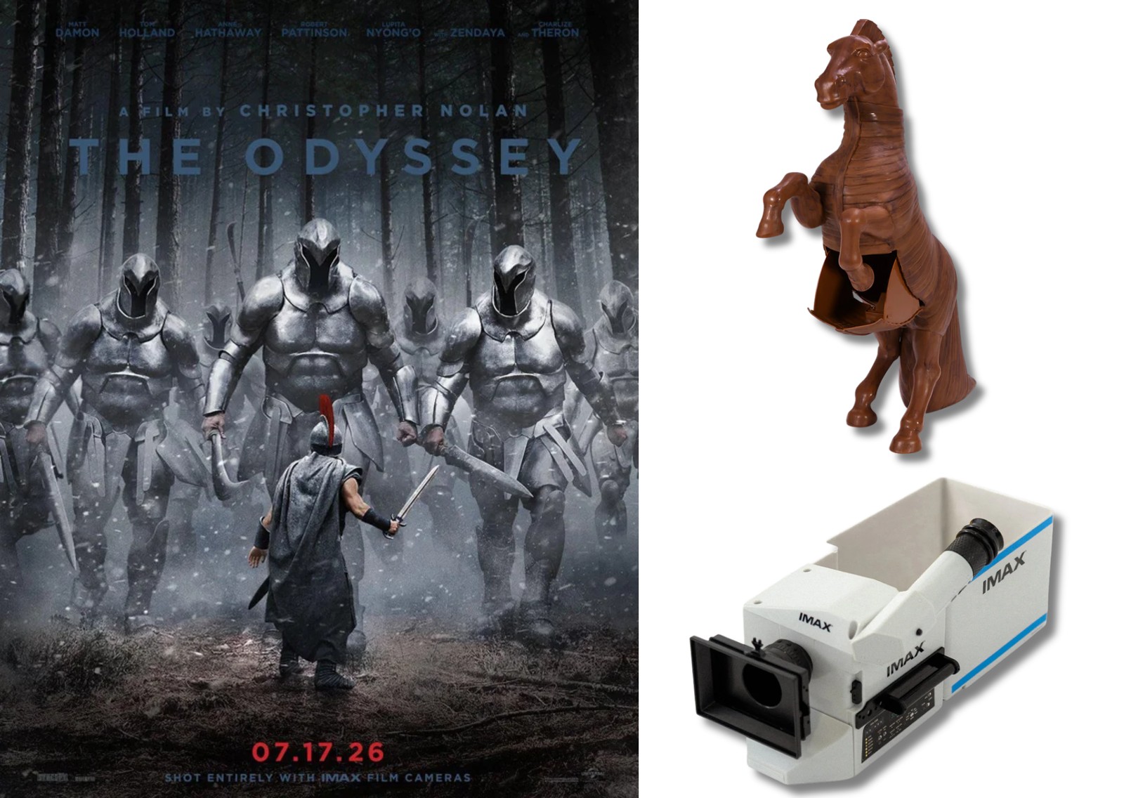 The Odyssey Trojan Horse Popcorn Bucket and IMAX Film Camera Popcorn Bucket