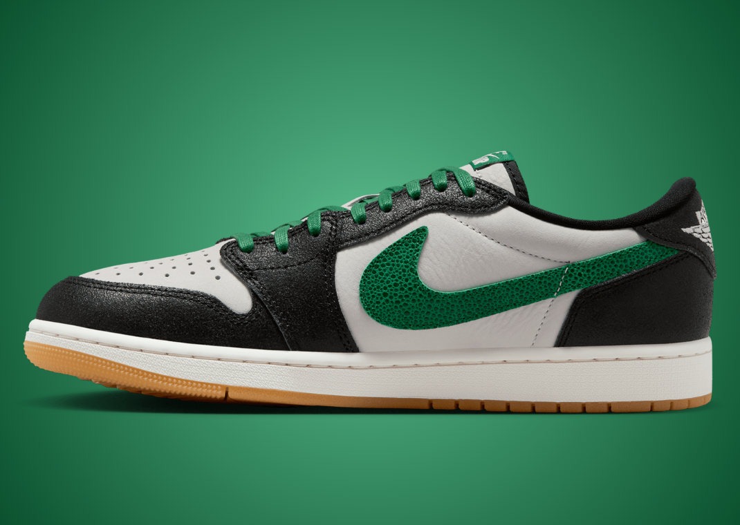 Air Jordan 1 Retro Low OG Phantom Pine Green - Medial