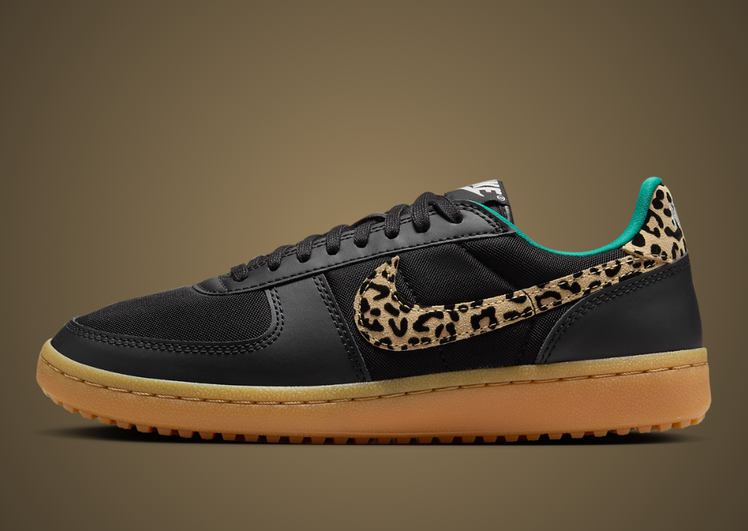 Nike Field General Leopard Print Black (W) Lateral