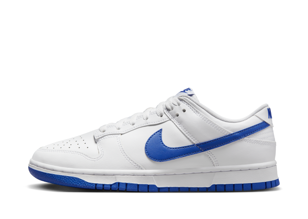 Nike Dunk Low White Hyper Royal Lateral