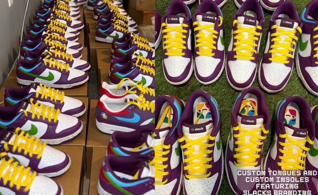 Business Communications Software Slack Commissioned Custom Pairs of Nike Dunks and Air Max 1s