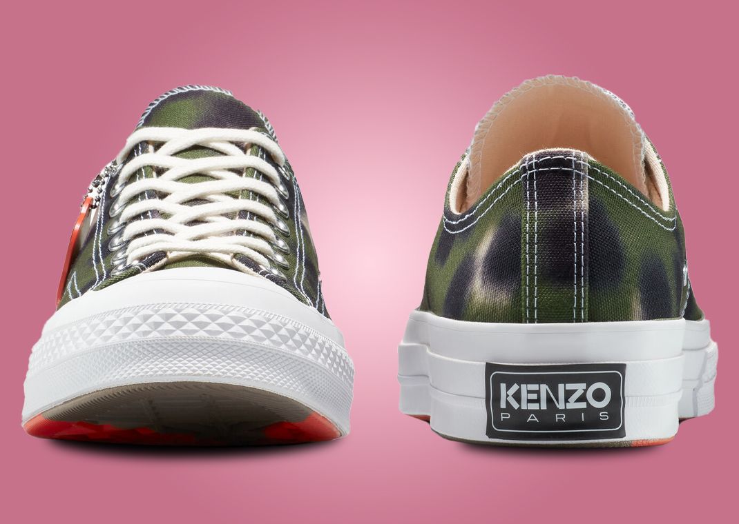 Kenzo x Converse Chuck Taylor Ox Hana Leopard Cypress Toe and Heel