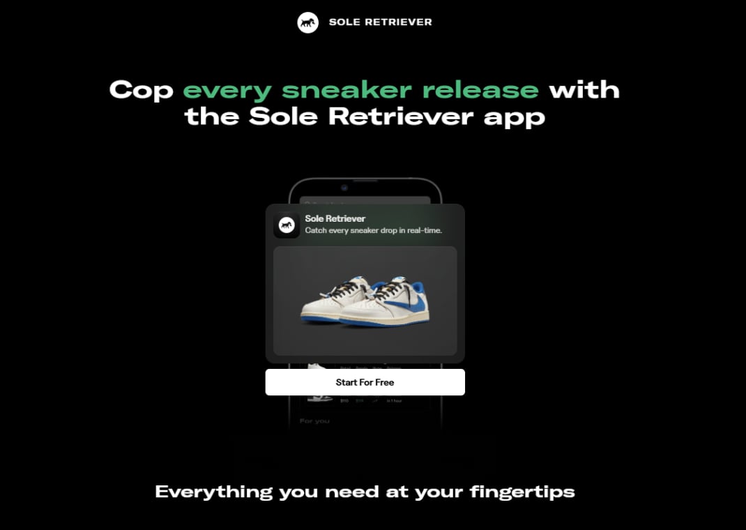 Sole Retriever mobile app