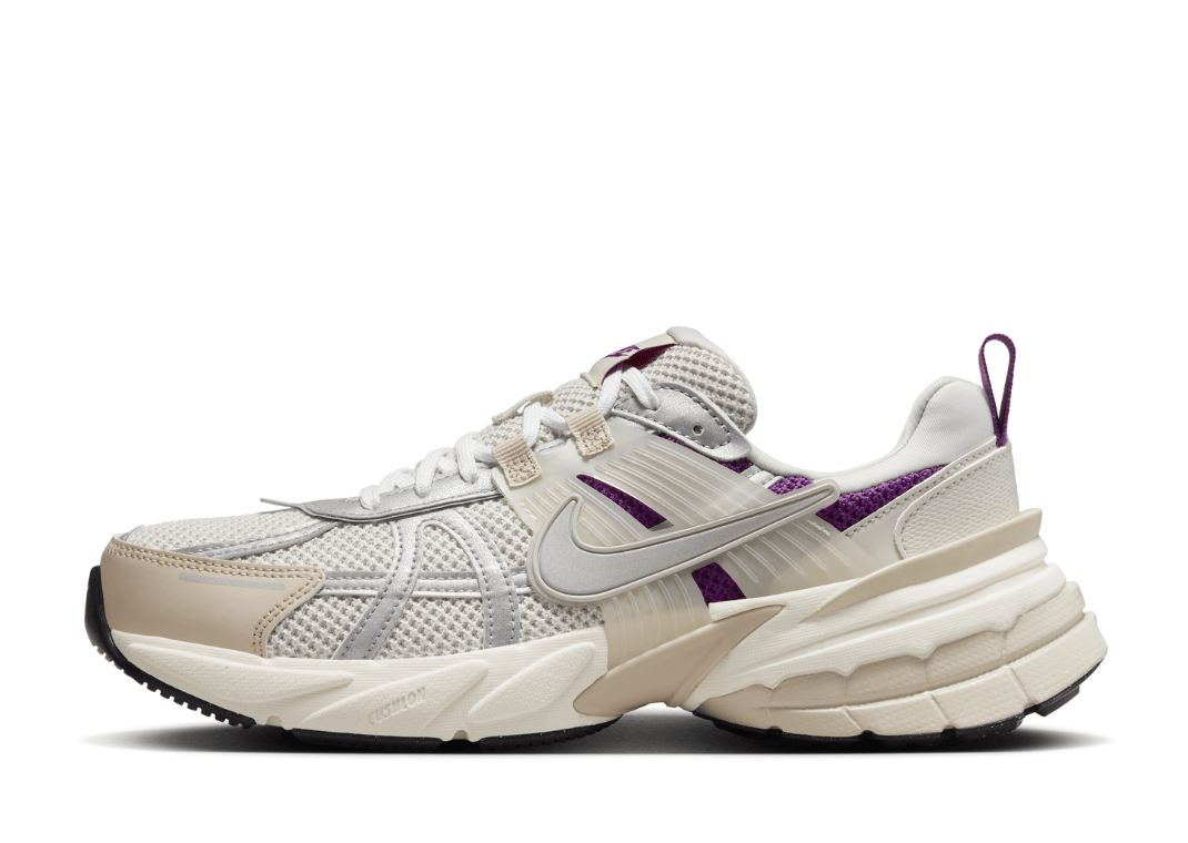 Nike V2K Run Premium Light Bone Sanddrift Viotech (W) Lateral