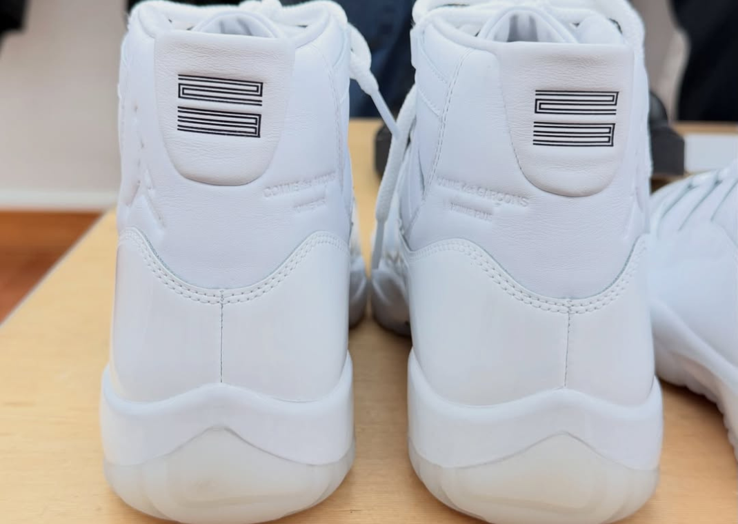 Comme des Garçons x Air Jordan 11 White Heel