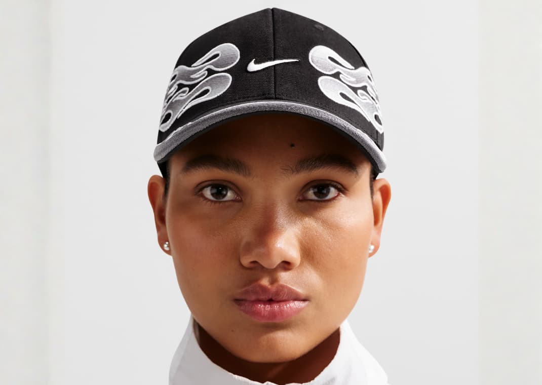 Nike Club Structured OG Flame Cap Black White