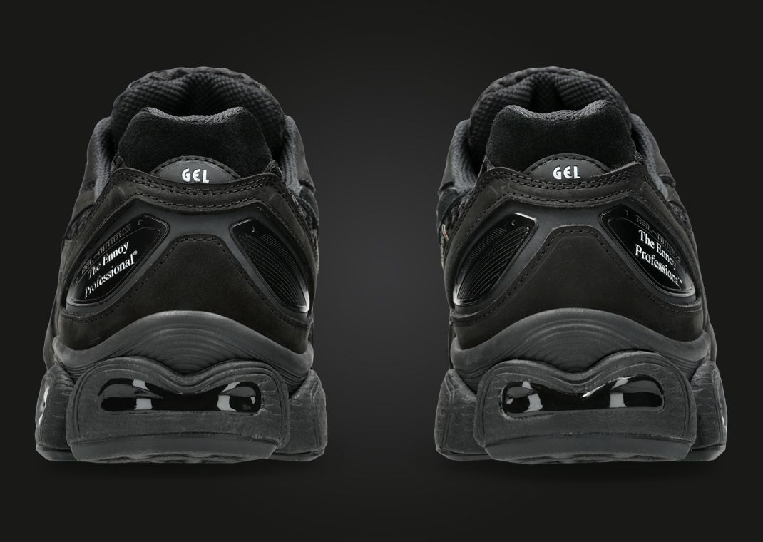 The Ennoy Professional x Asics Gel-Nimbus 9 Triple Black Heel