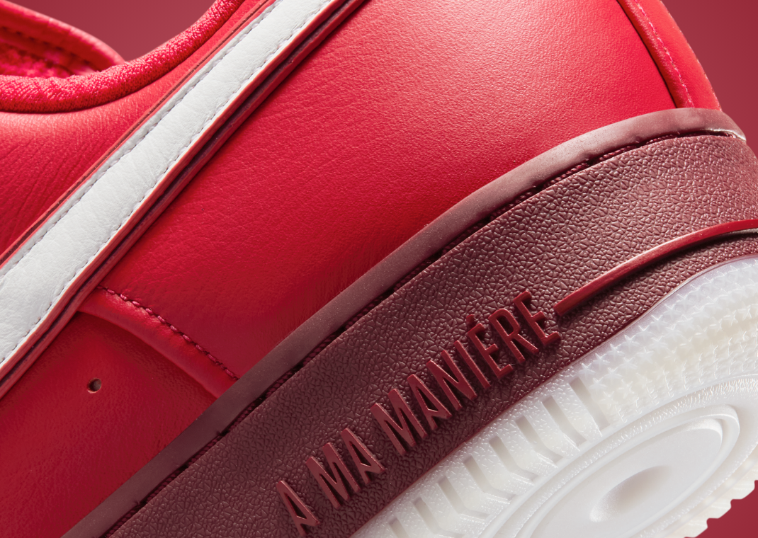 A Ma Maniere x Nike Air Force 1 WYWS University Red Detail